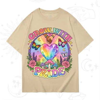 Purplehecate Grow With Pride Rainbow Heart T-Shirt