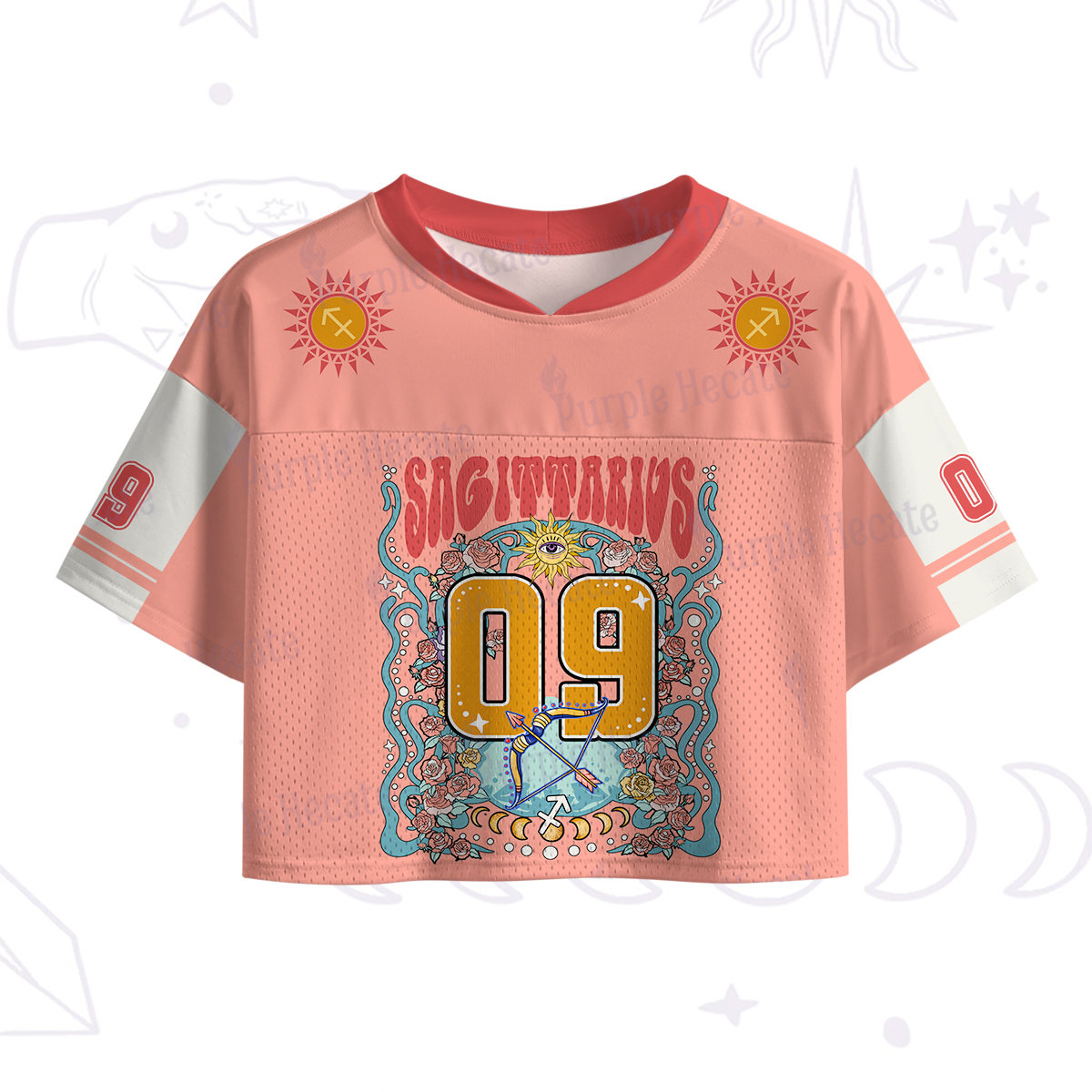 Purplehecate Sagittarius Spirit Zodiac Crop Sports Jersey