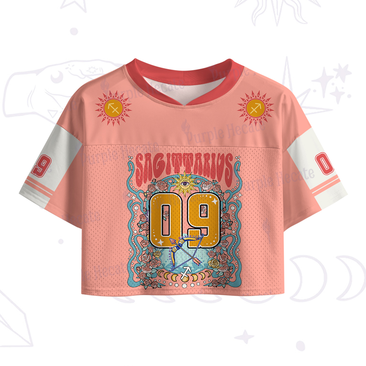 Purplehecate Sagittarius Spirit Zodiac Crop Sports Jersey