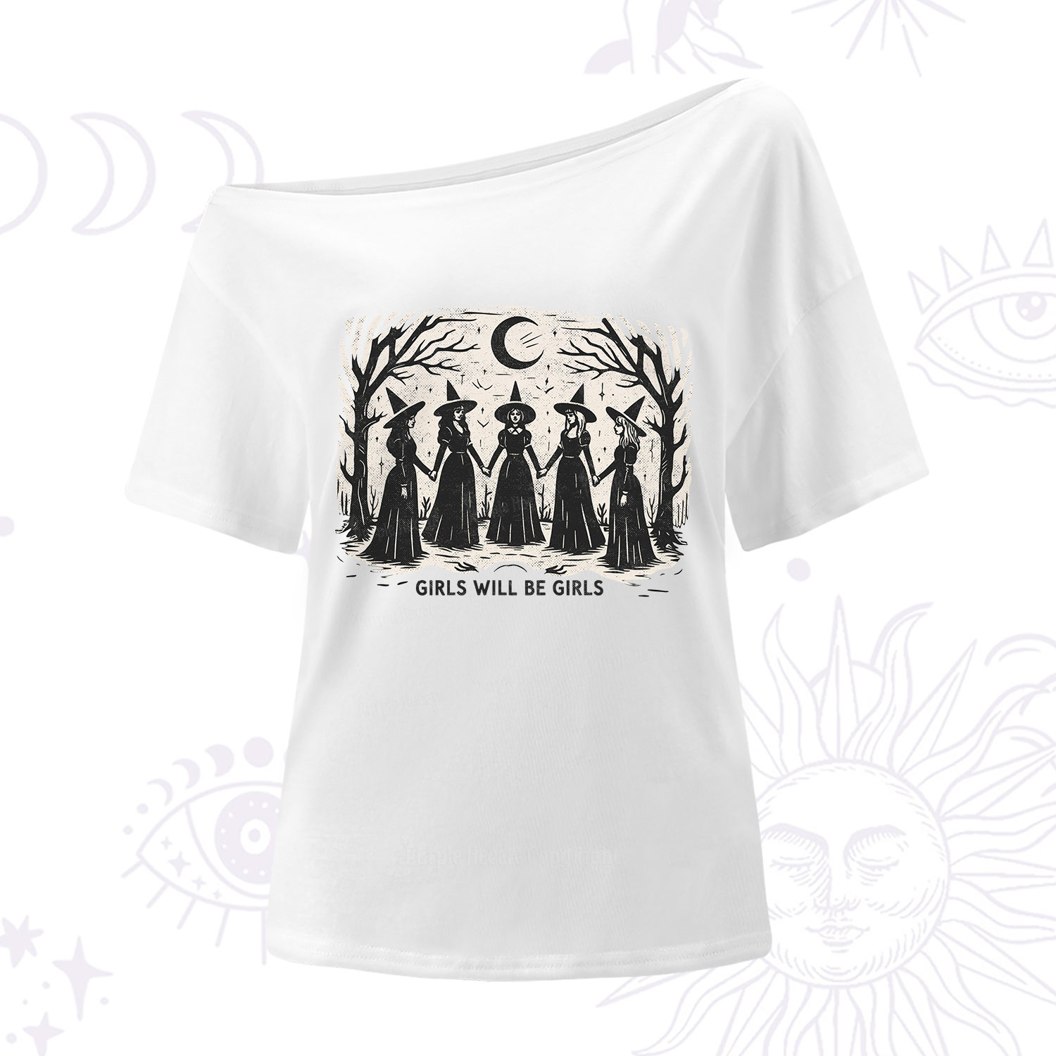 Purplehecate Girls Will Be Girls One Shoulder T-Shirt