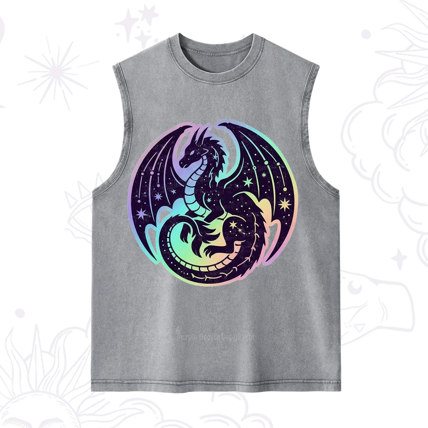 Purplehecate Cosmic Dragon Washed Tank