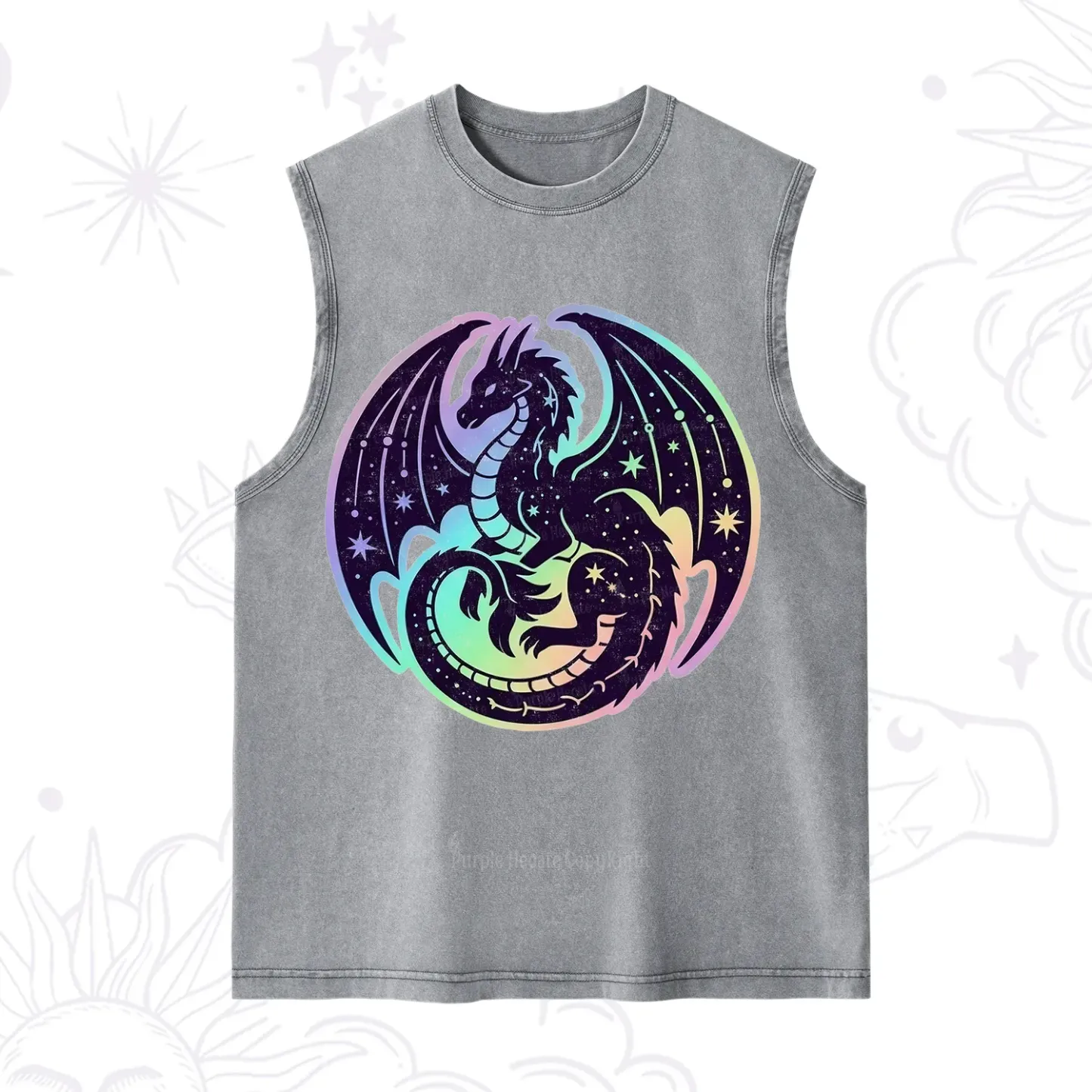 Purplehecate Cosmic Dragon Washed Tank