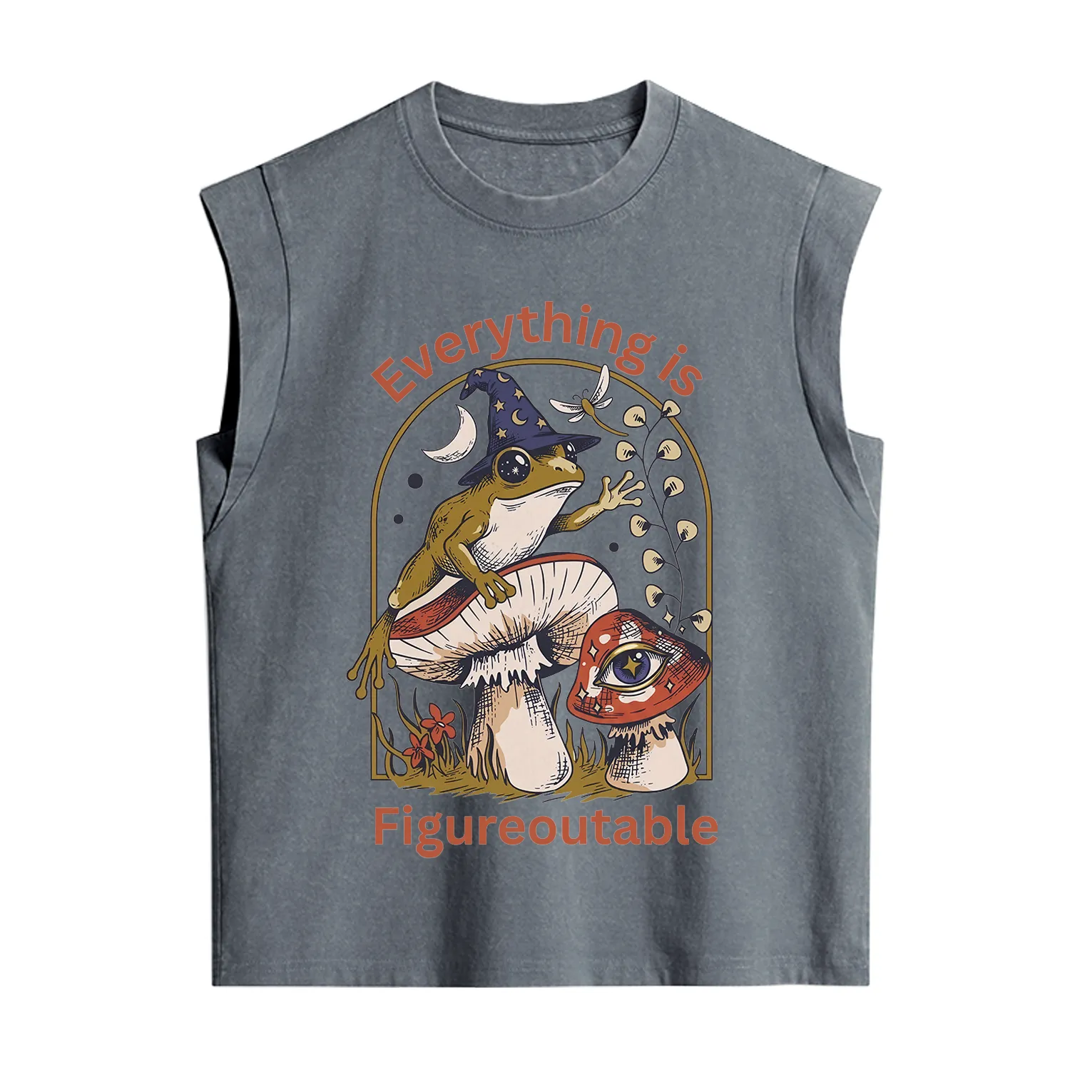 Purplehecate Everything Is Figureoutable Frog Vintage Washed Tank