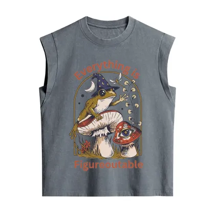 Purplehecate Everything Is Figureoutable Frog Vintage Washed Tank