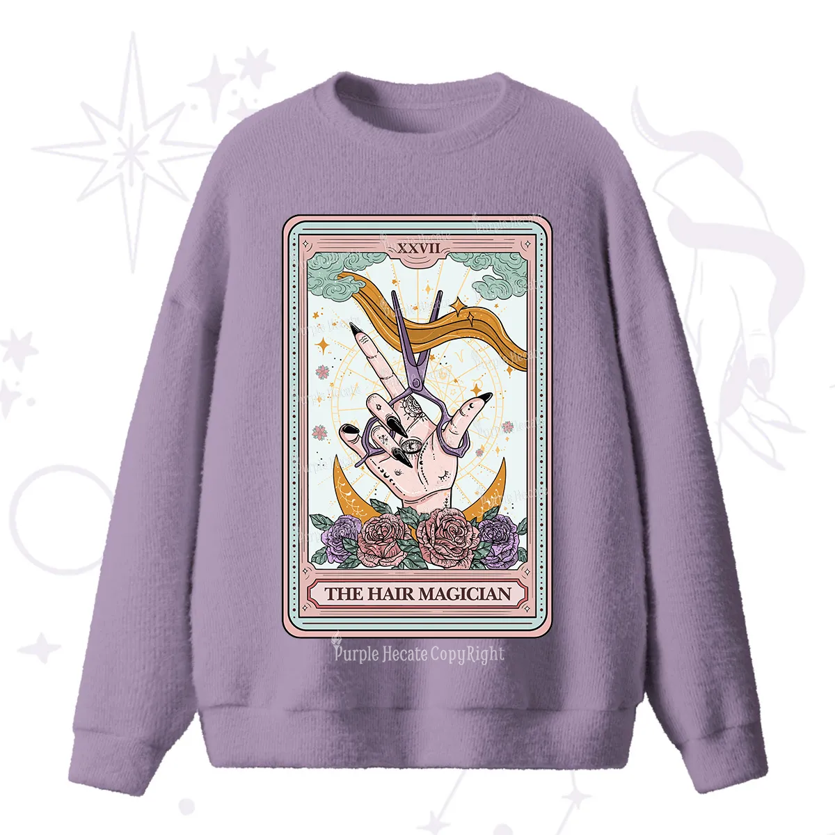 Purplehecate The Hair Magician Tarot Fuzzy Ugly Sweater