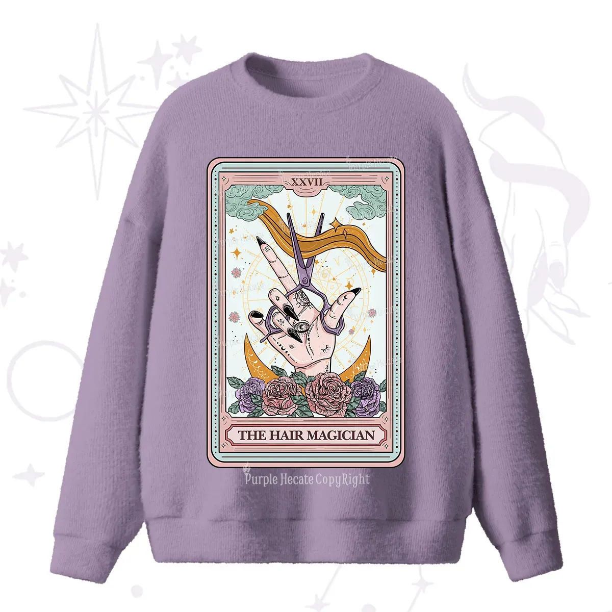 Purplehecate The Hair Magician Tarot Fuzzy Ugly Sweater