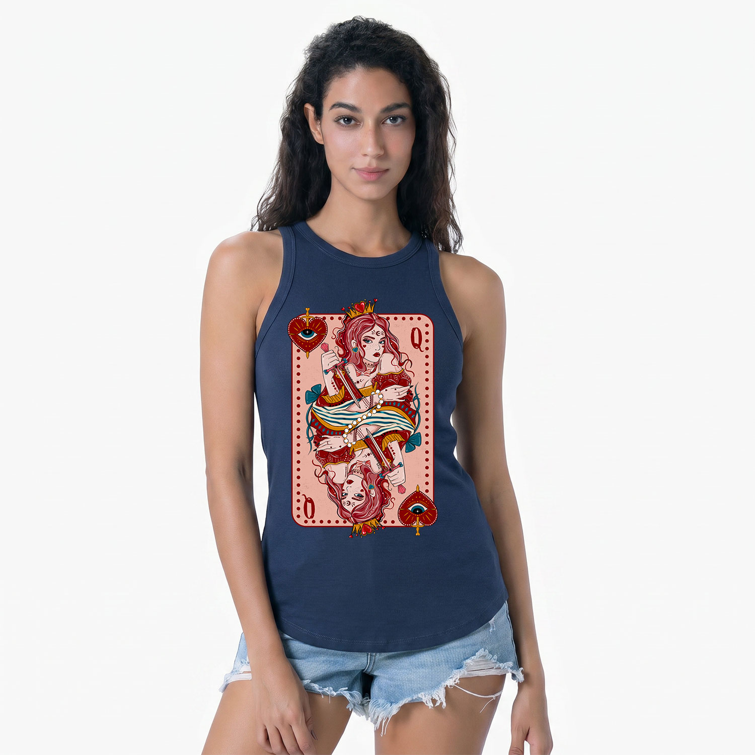 Purplehecate Queen of Hearts Racerback Tank Top