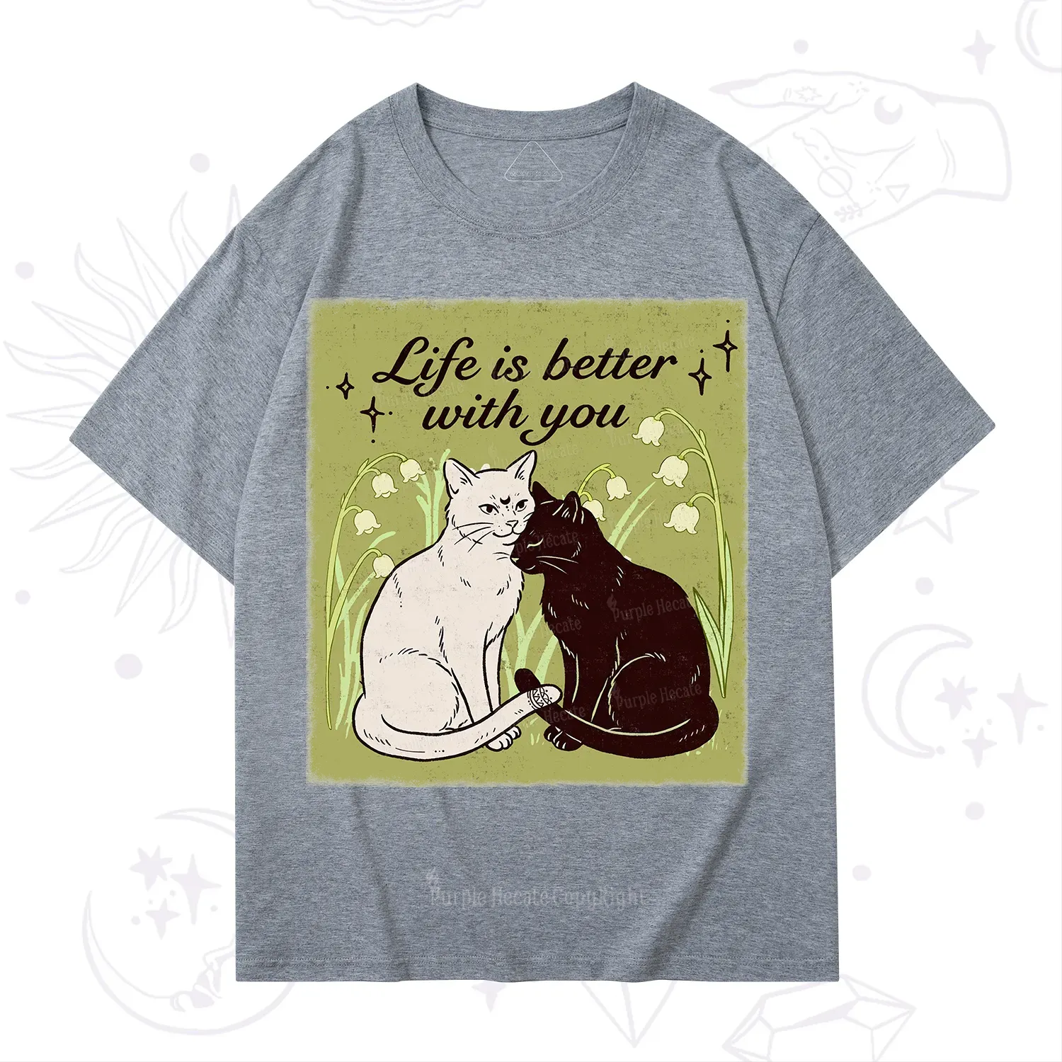 Purplehecate Life Is Better With a Cat T-Shirt