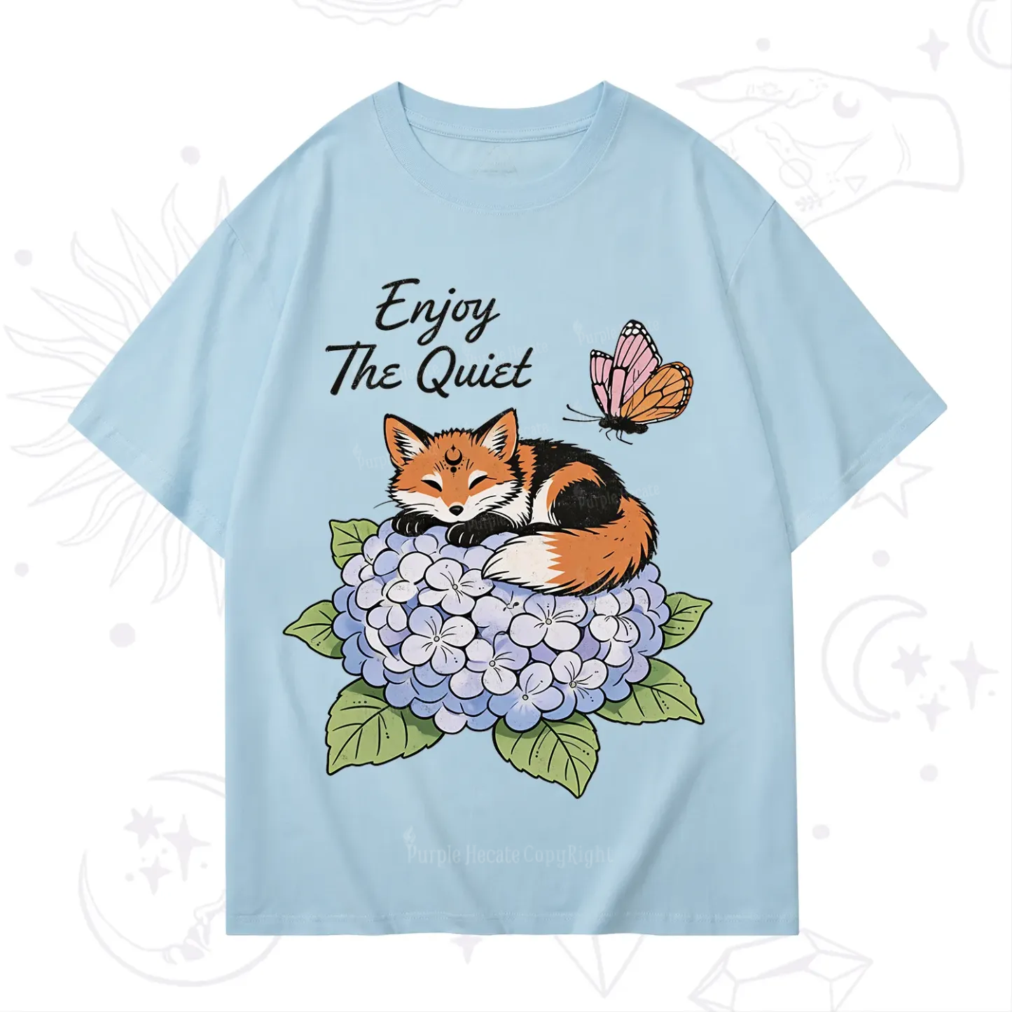 Purplehecate Enjoy The Quiet Fox T-Shirt