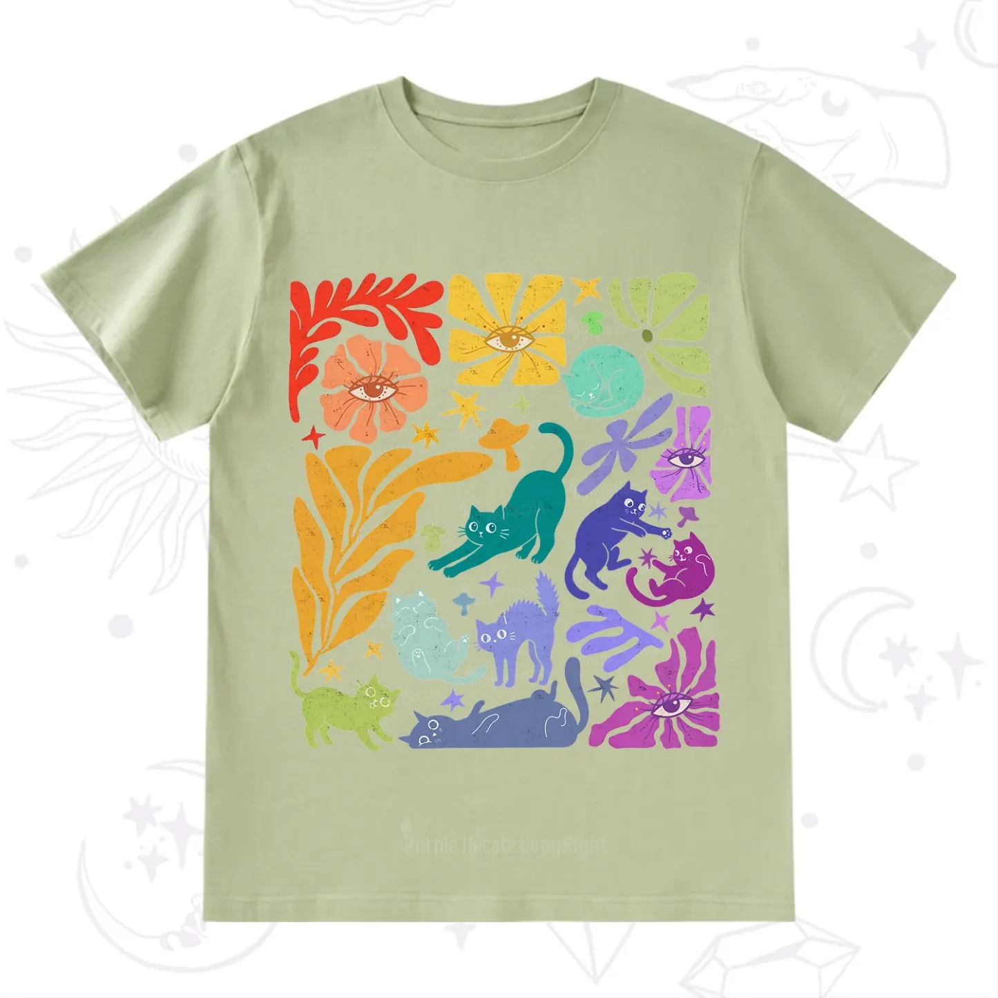 Purplehecate Rainbow Pride Cats T-Shirt