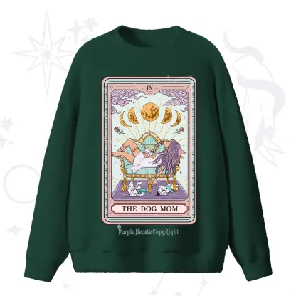 Purplehecate The Dog Mom Tarot Fuzzy Ugly Sweater