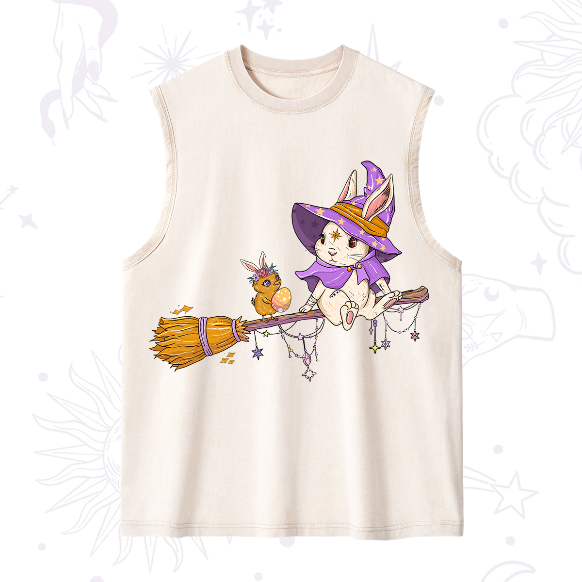 Purplehecate Bunny Witch's Easter Adventure Washed Tank