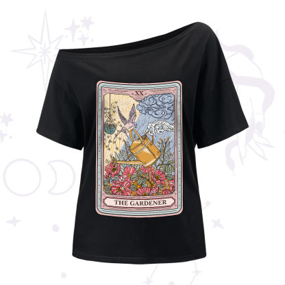 Purplehecate The Gardener Tarot One-Shoulder T-Shirt