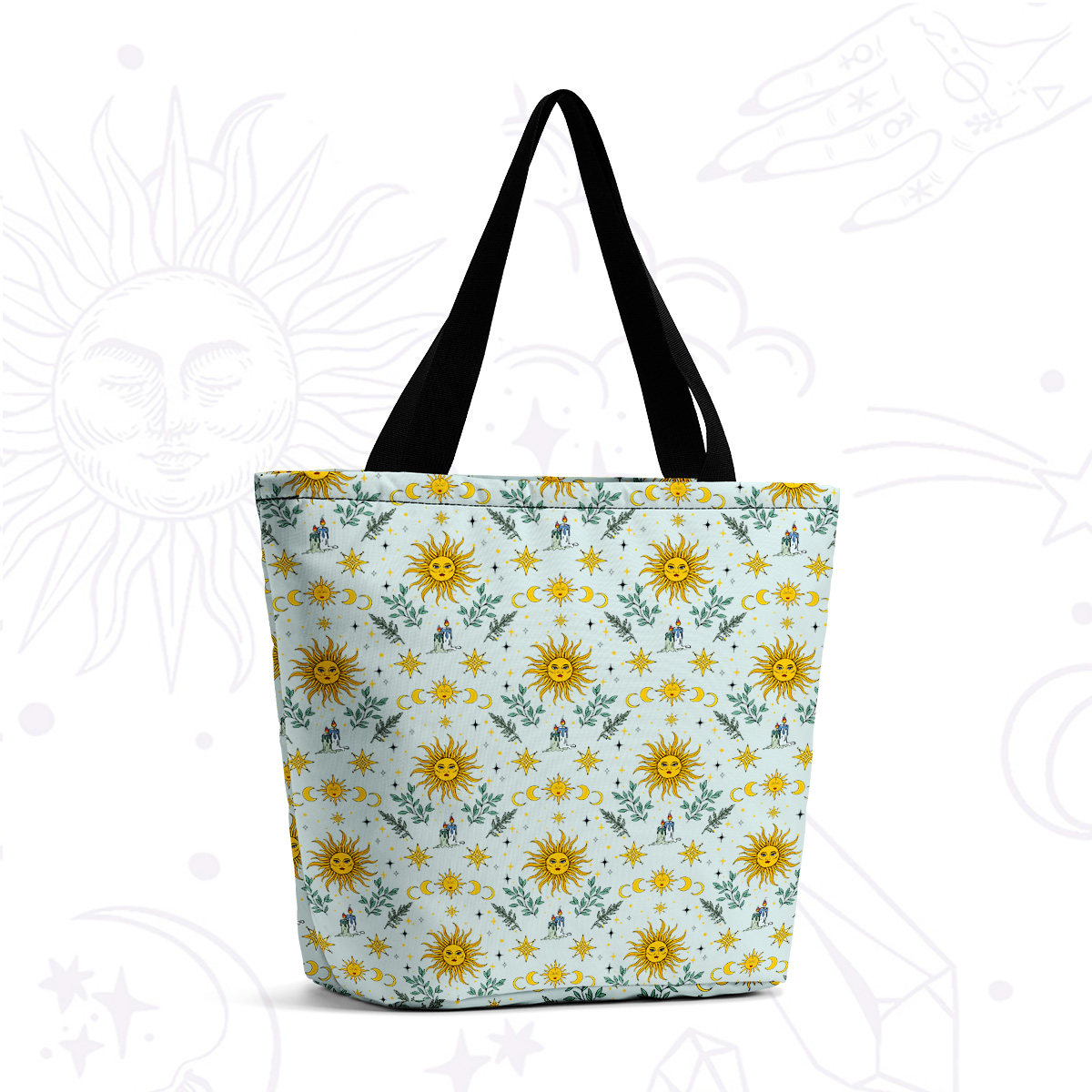 Purplehecate Magic Sun Tote Shopping Bag