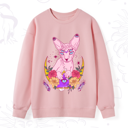 Purplehecate Moon Phase Cat Sweatshirt