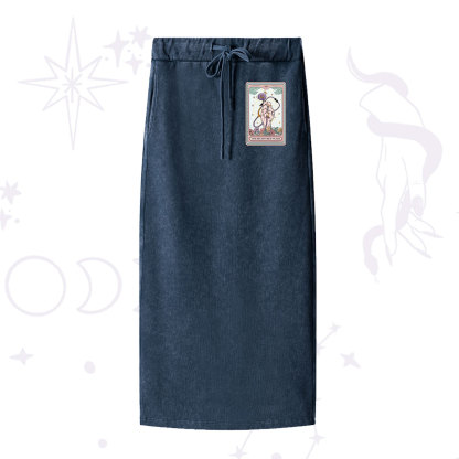 Purplehecate The Registered Nurse Tarot Card Washed Drawstring Long Skirt