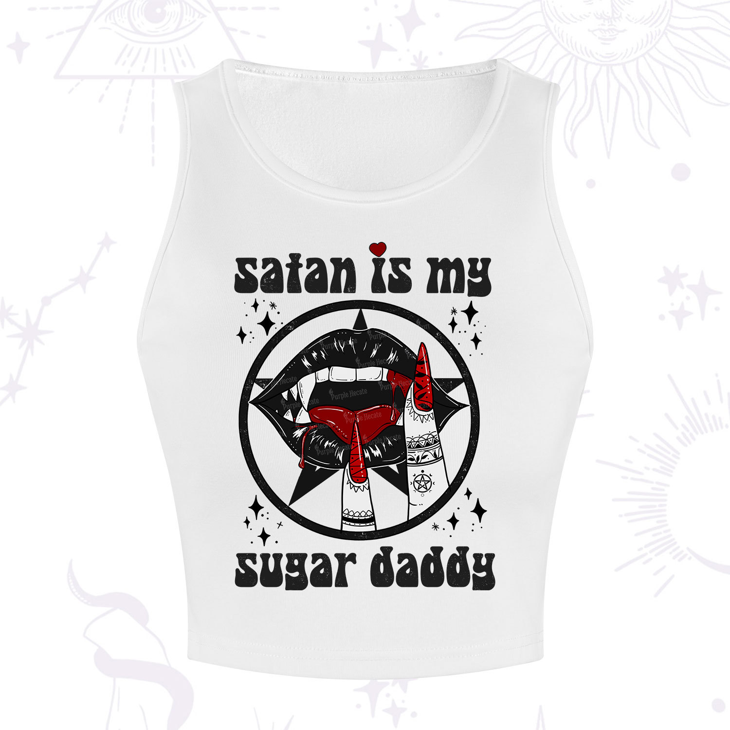 Purplehecate Satan Is My Sugar Daddy Crop Tank