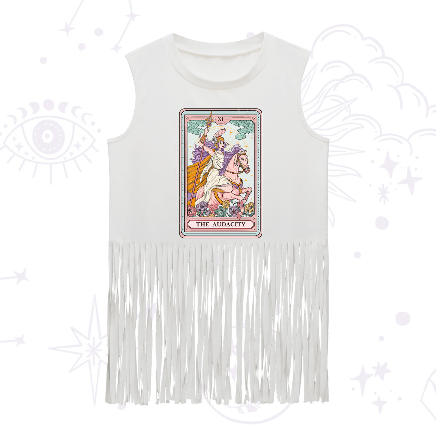 Purplehecate The Audacity Tarot Card Fringe Tank Top