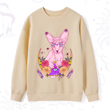 Purplehecate Moon Phase Cat Sweatshirt