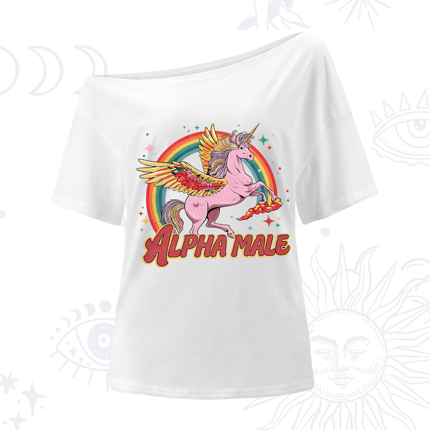 Purplehecate Alpha Male One Shoulder T-Shirt