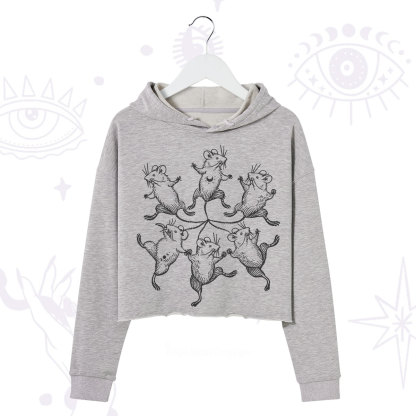 Purplehecate The Midnight Mouse Dance Crop Hoodie