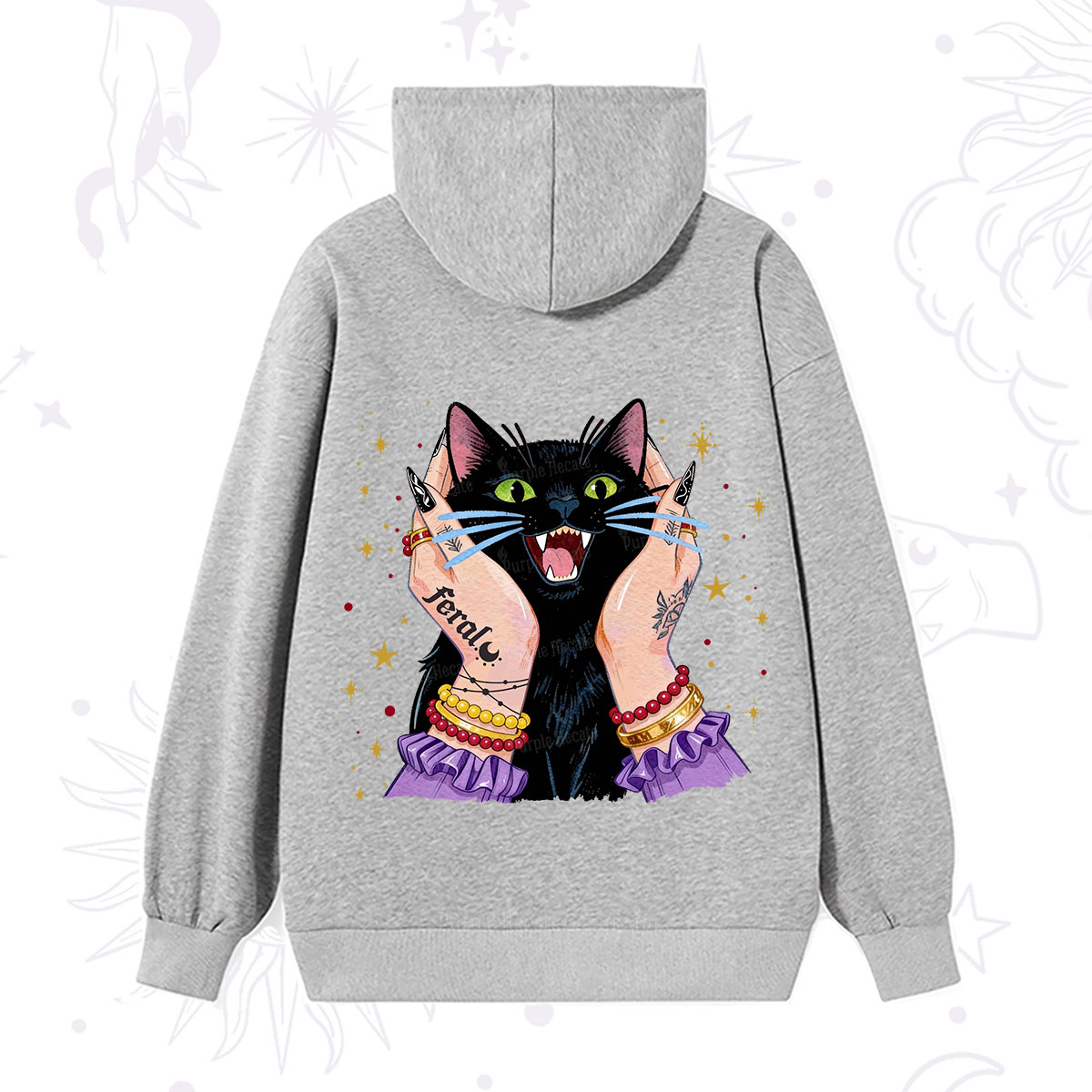 Purplehecate Feral Cat Magic Hoodie