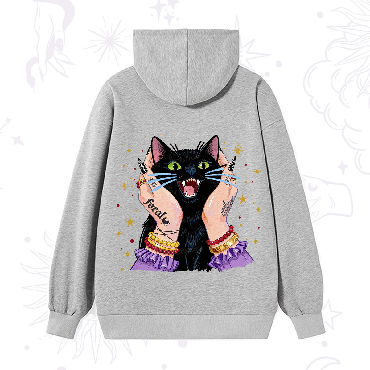 Purplehecate Feral Cat Magic Hoodie