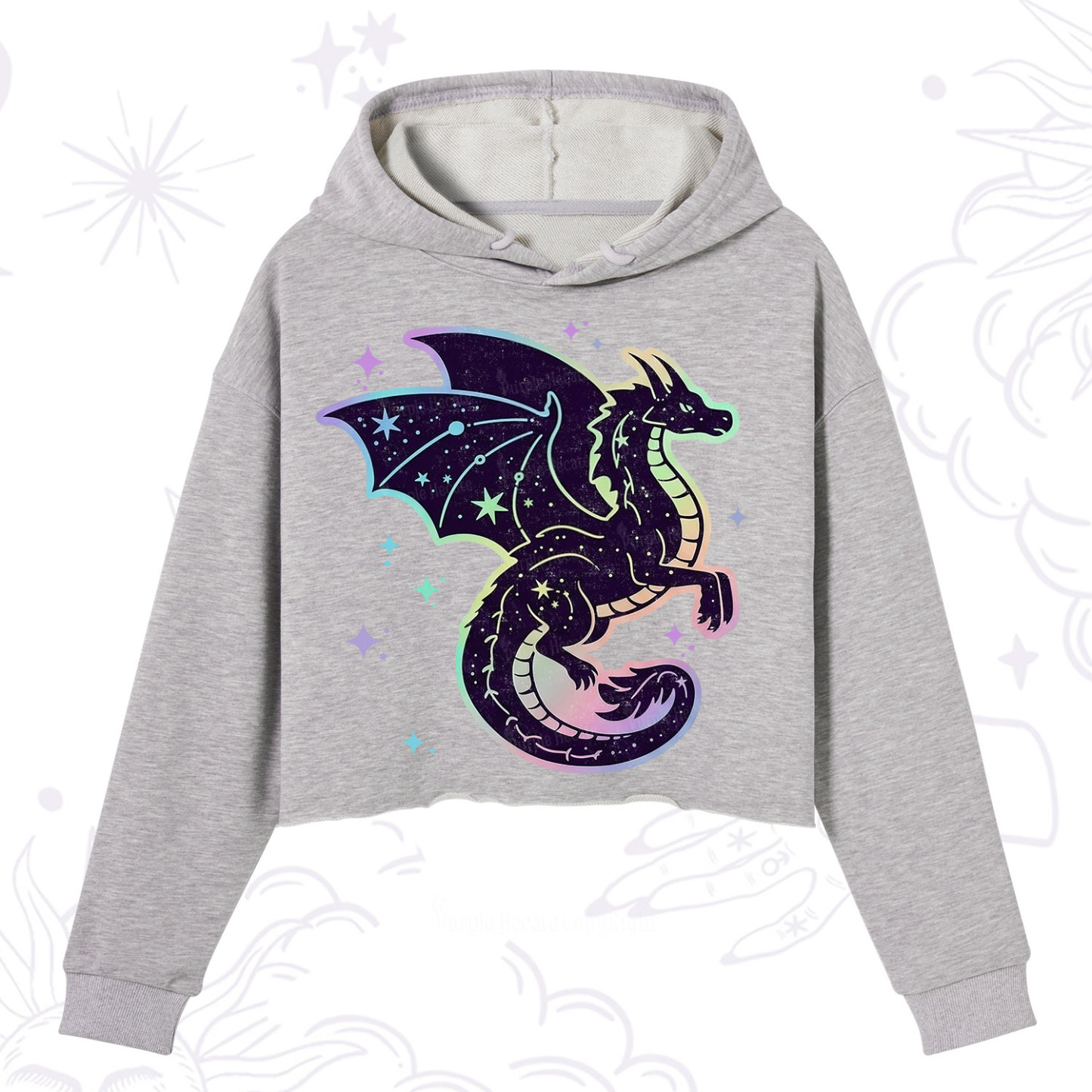 Purplehecate Celestial Dragon Crop Hoodie