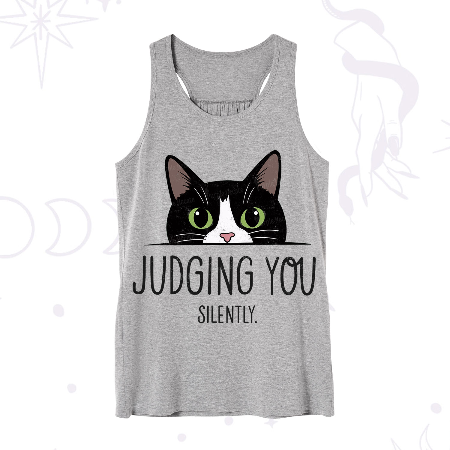 Purplehecate Cute Cat Judging You Silently Tank