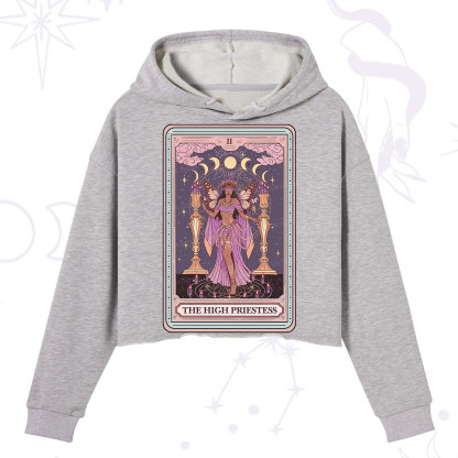 Purplehecate The Mystic High Priestess Crop Hoodie