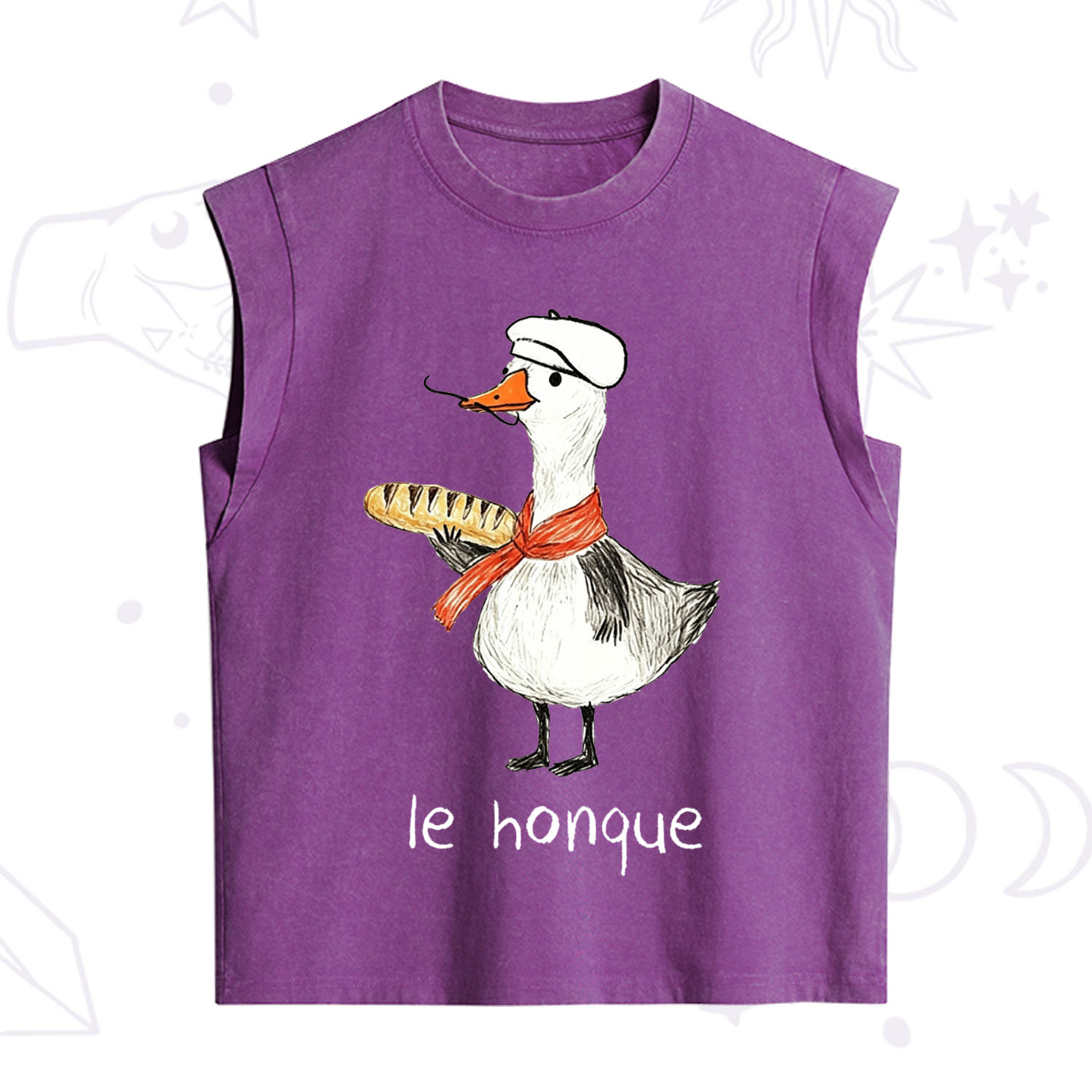 Purplehecate Funny French Goose Vintage Washed Tank