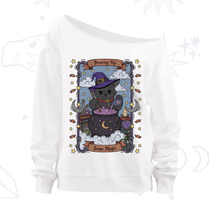 Purplehecate Brewing Up Some Magic Off The Shoulder Sweatshirt