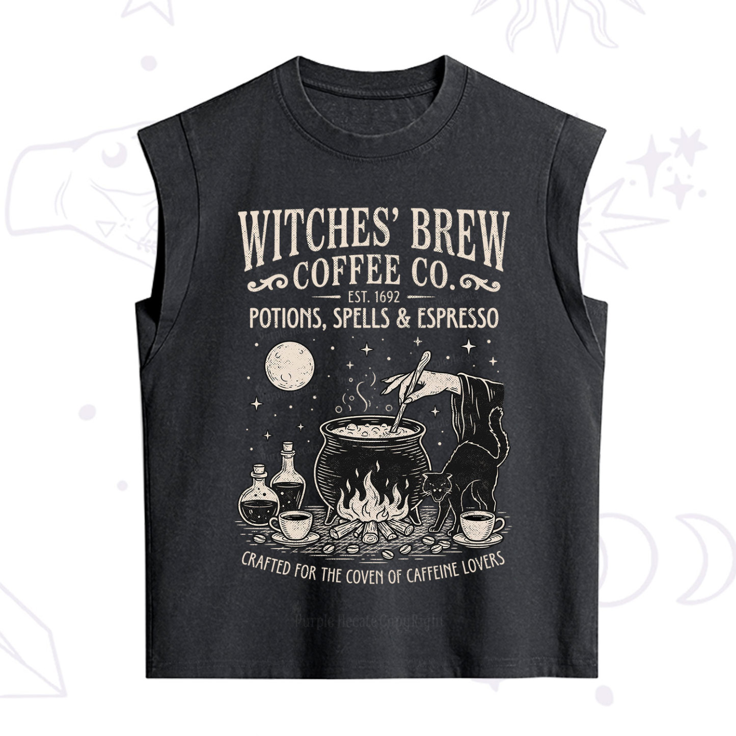 Purplehecate Witches' Brew Coffee Club Vintage Washed Tank