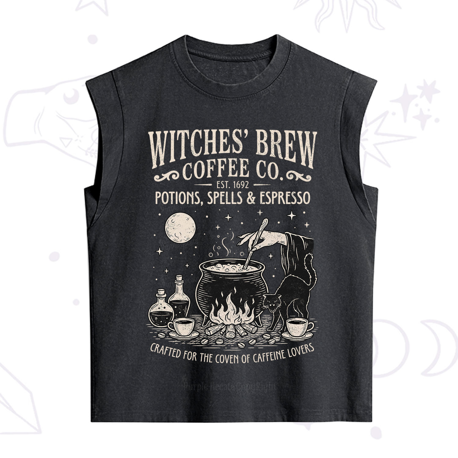 Purplehecate Witches' Brew Coffee Club Vintage Washed Tank