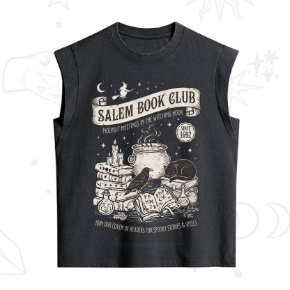 Purplehecate Salem Witch Book Club Vintage Washed Tank