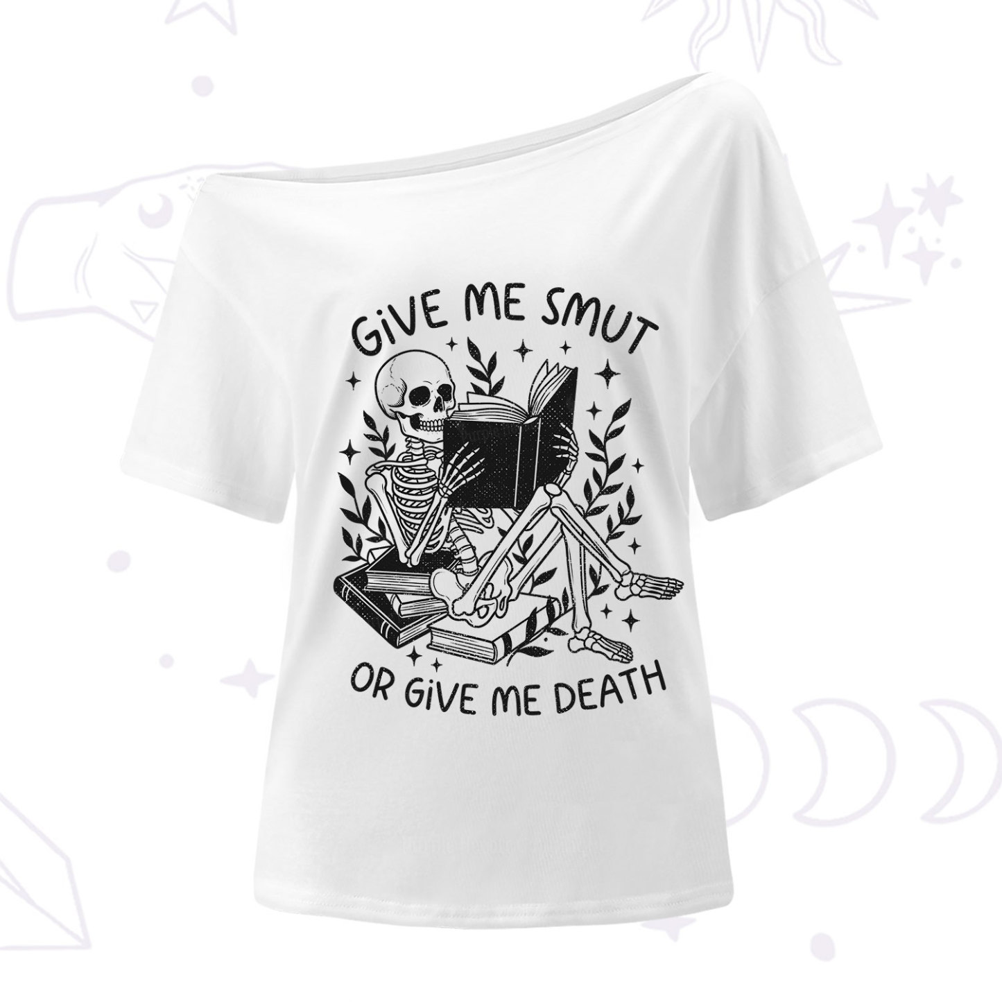 Purplehecate Give Me Smut Or Give Me Death One Shoulder T-Shirt