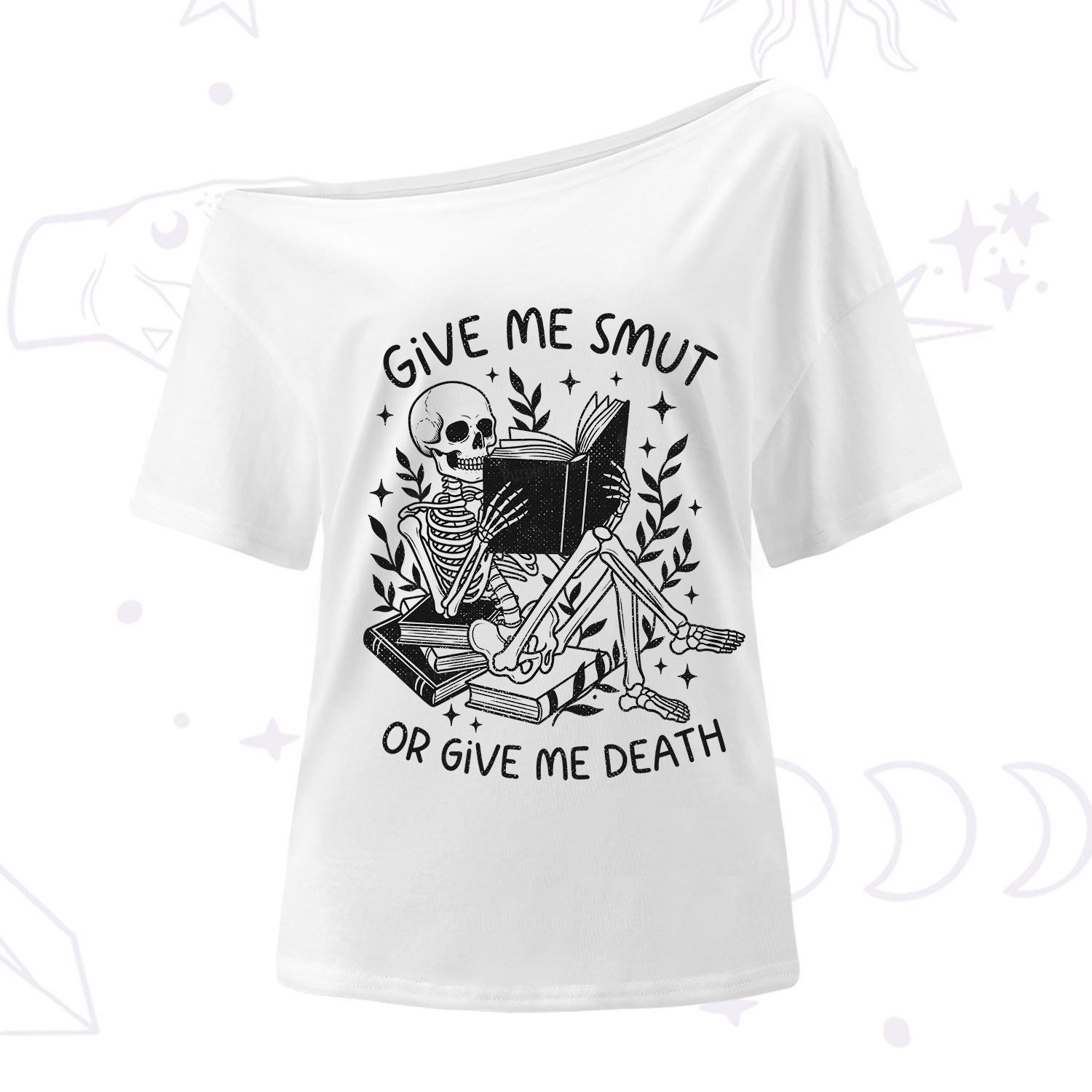 Purplehecate Give Me Smut Or Give Me Death One Shoulder T-Shirt
