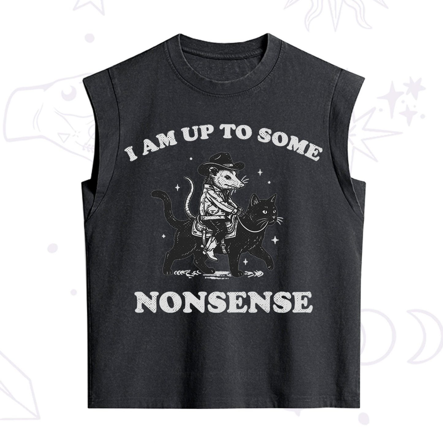 Purplehecate I Am Up To Some Nonsense Opossum Vintage Washed Tank