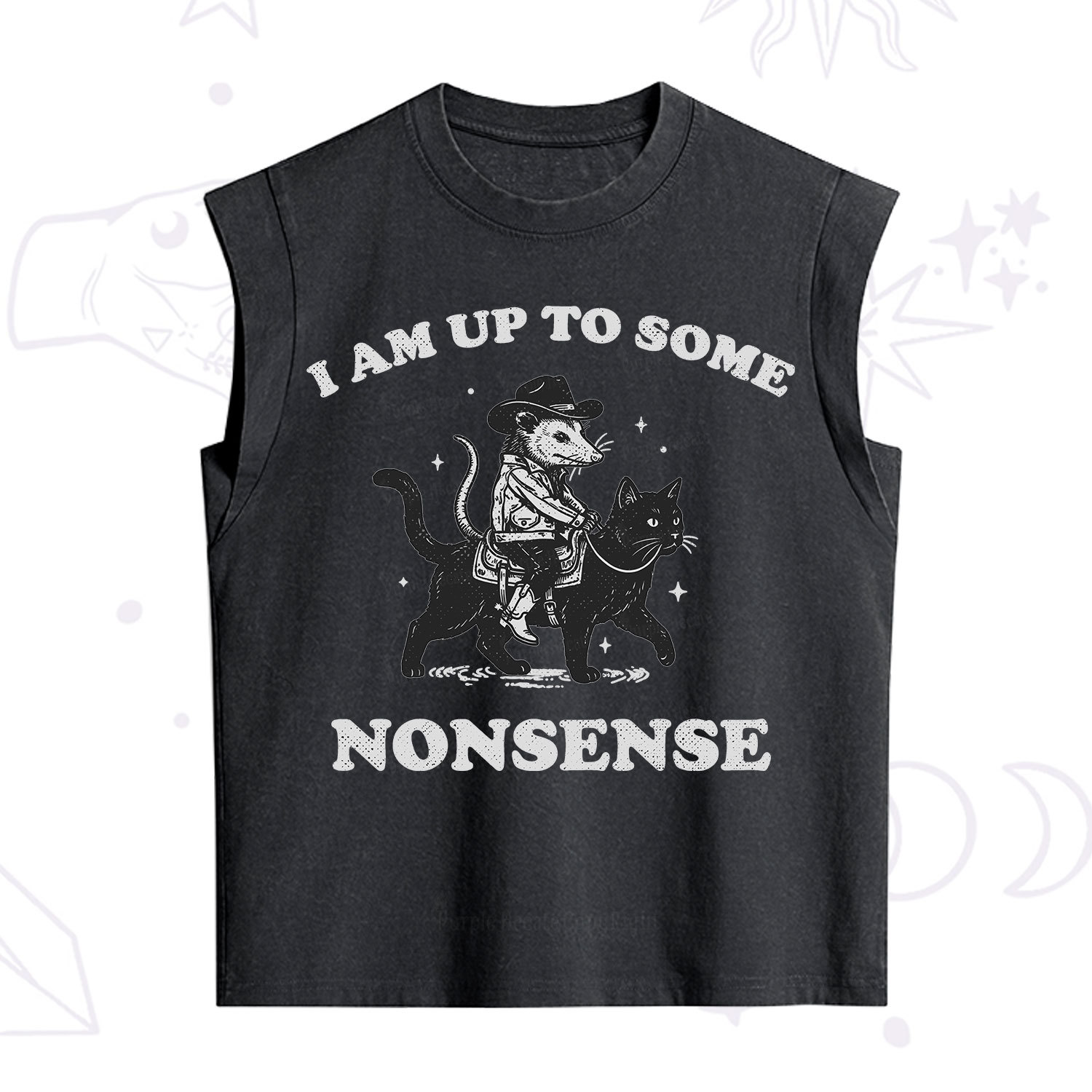 Purplehecate I Am Up To Some Nonsense Opossum Vintage Washed Tank