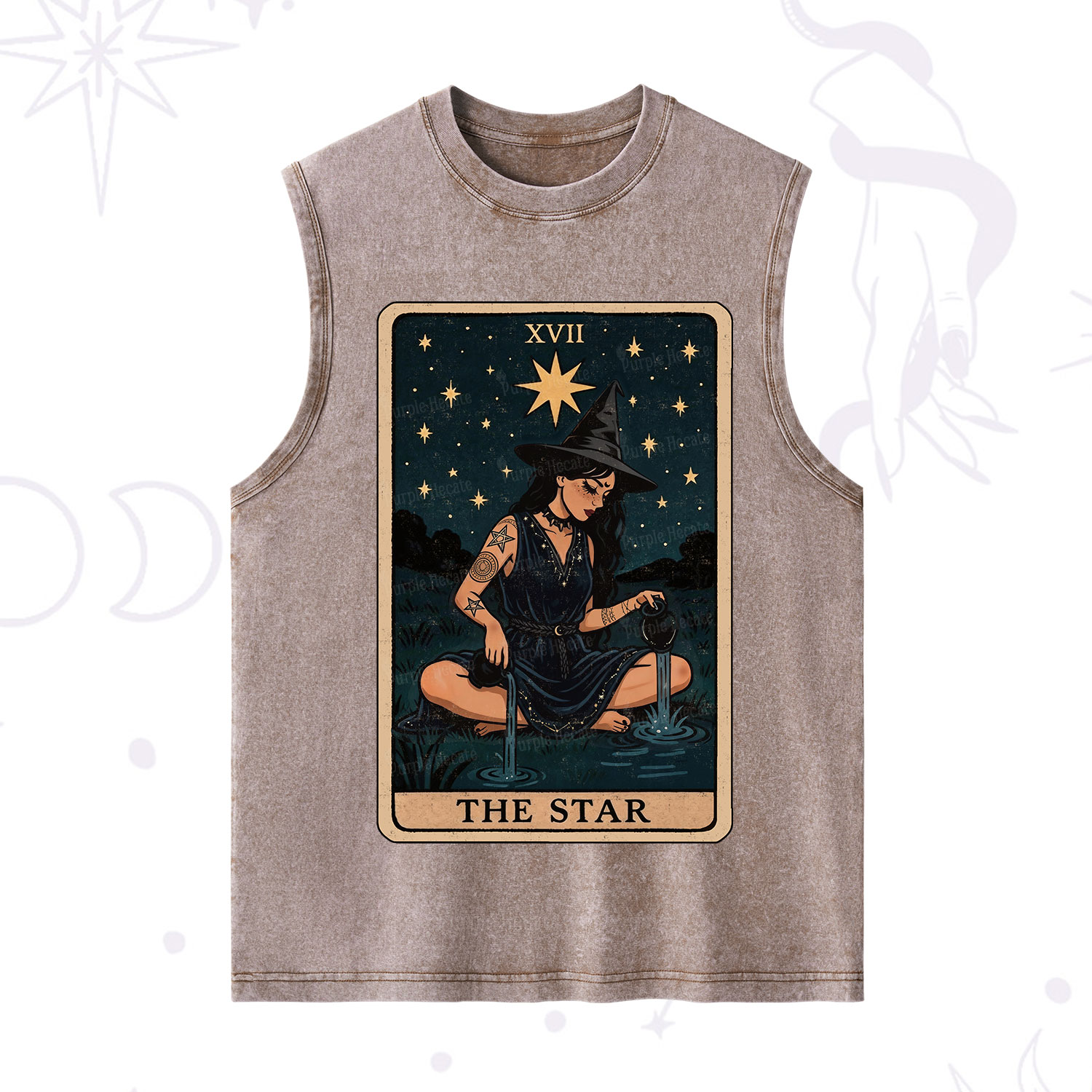 Purplehecate The Star Witch Tarot Washed Tank