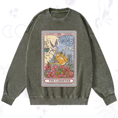 Purplehecate The Gardener Tarot Washed Sweatshirt