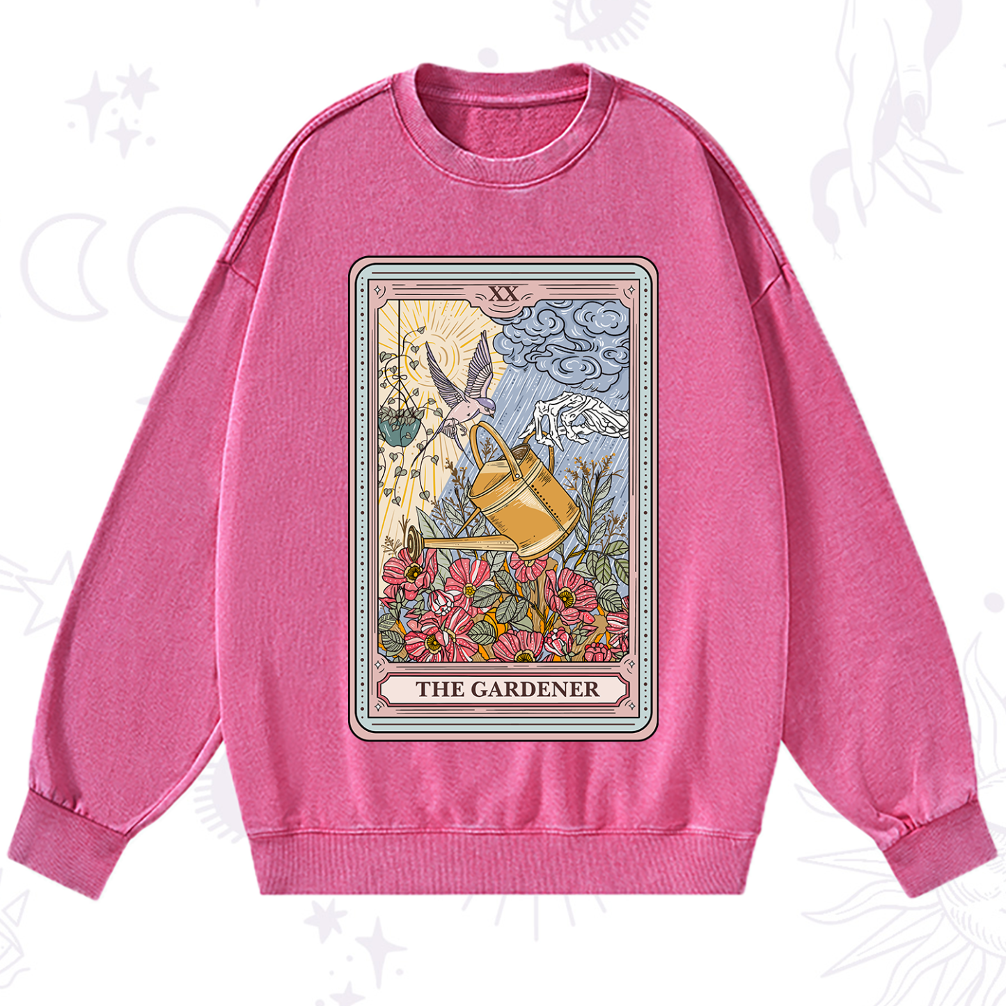 Purplehecate The Gardener Tarot Washed Sweatshirt