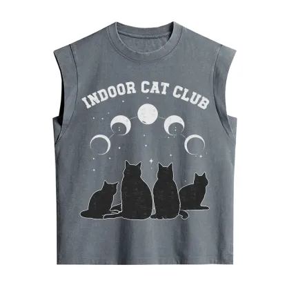 Purplehecate Indoor Cat Club Vintage Washed Tank