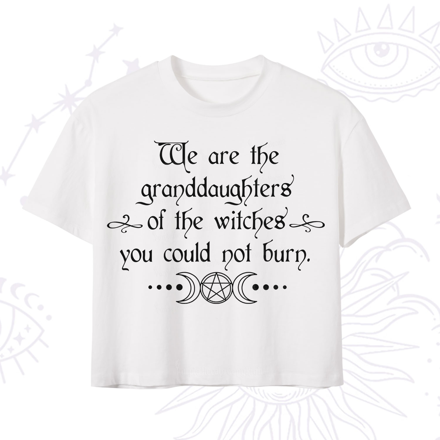 Purplehecate They Didn't Burn Witches They Burned Women Crop T-Shirt