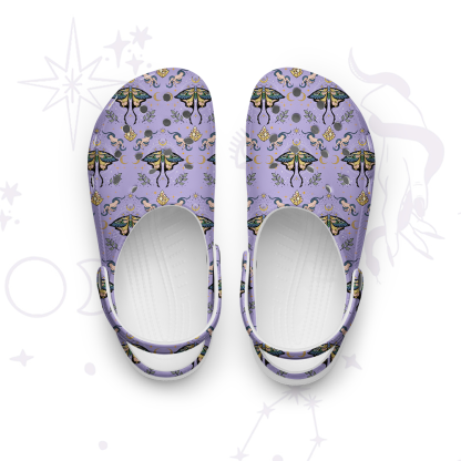 Purplehecate Mystical Moth Rubber Clogs