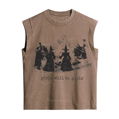 Purplehecate Girls Will Be Girls Vintage Washed Tank