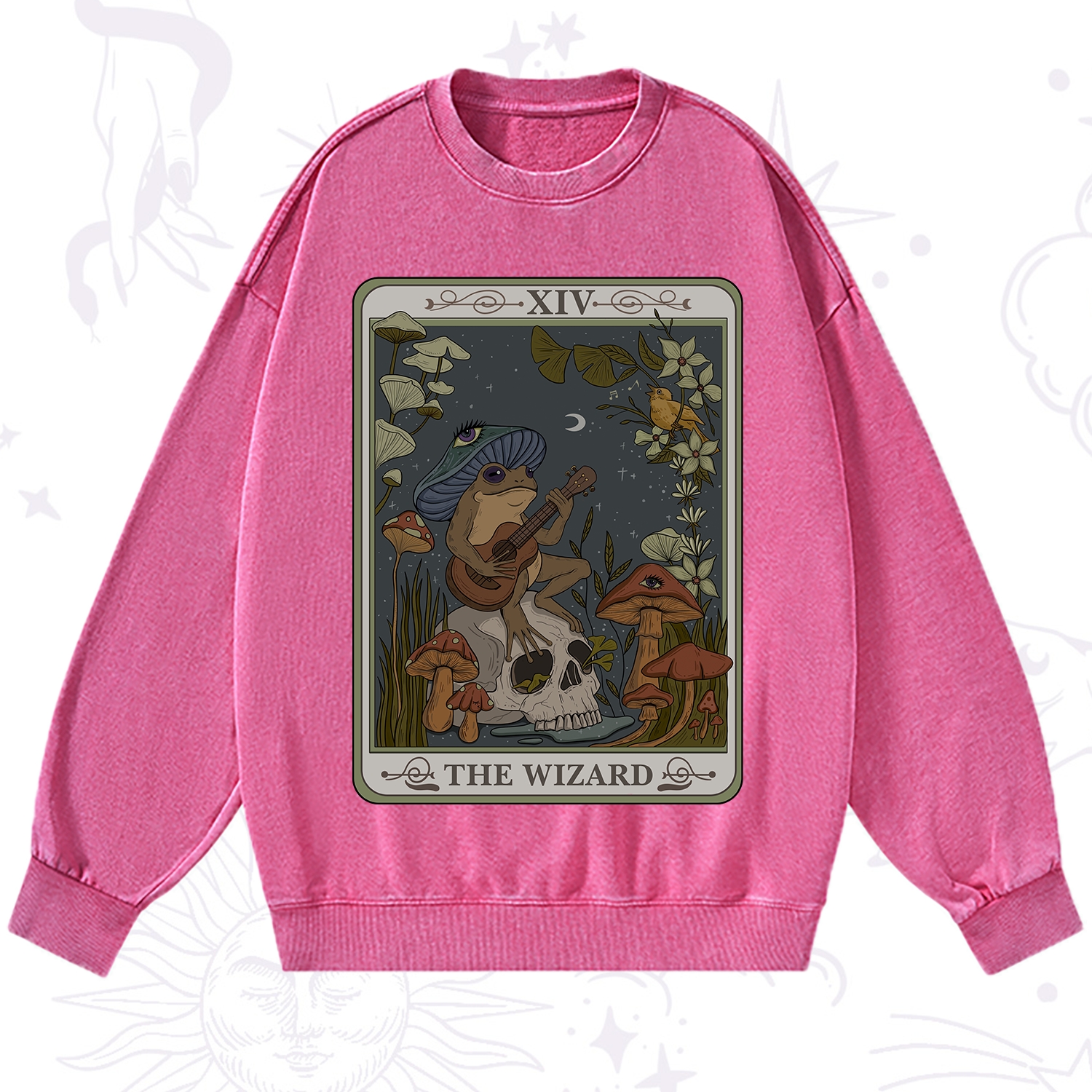 Purplehecate The Wizard Tarot Washed Sweatshirt
