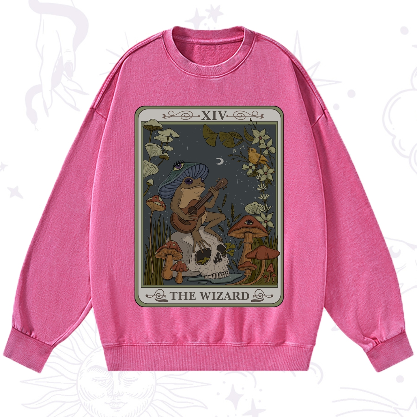 Purplehecate The Wizard Tarot Washed Sweatshirt