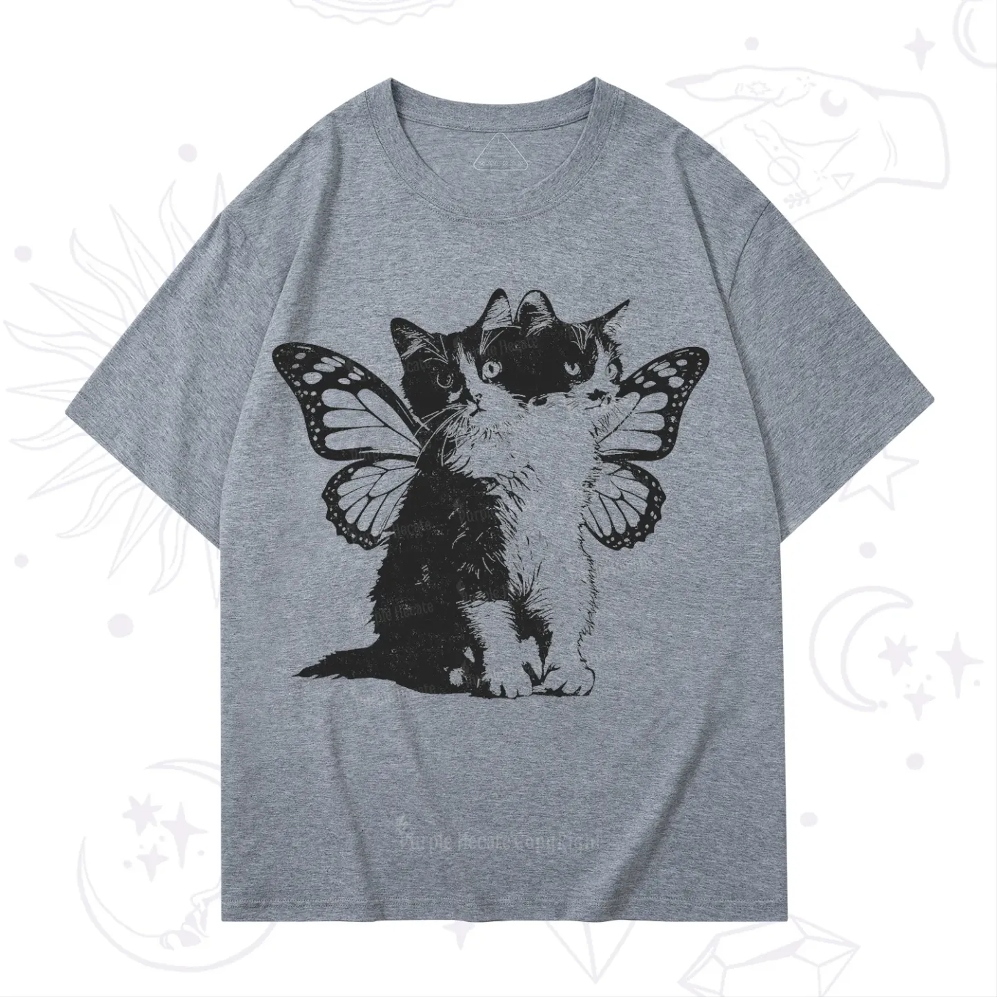 Purplehecate Mystery Butterfly Cat T-Shirt