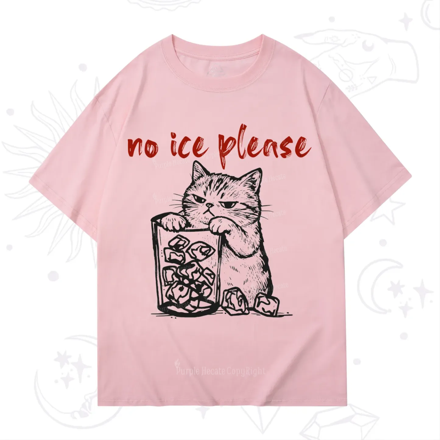 Purplehecate No Ice Please Cat T-Shirt